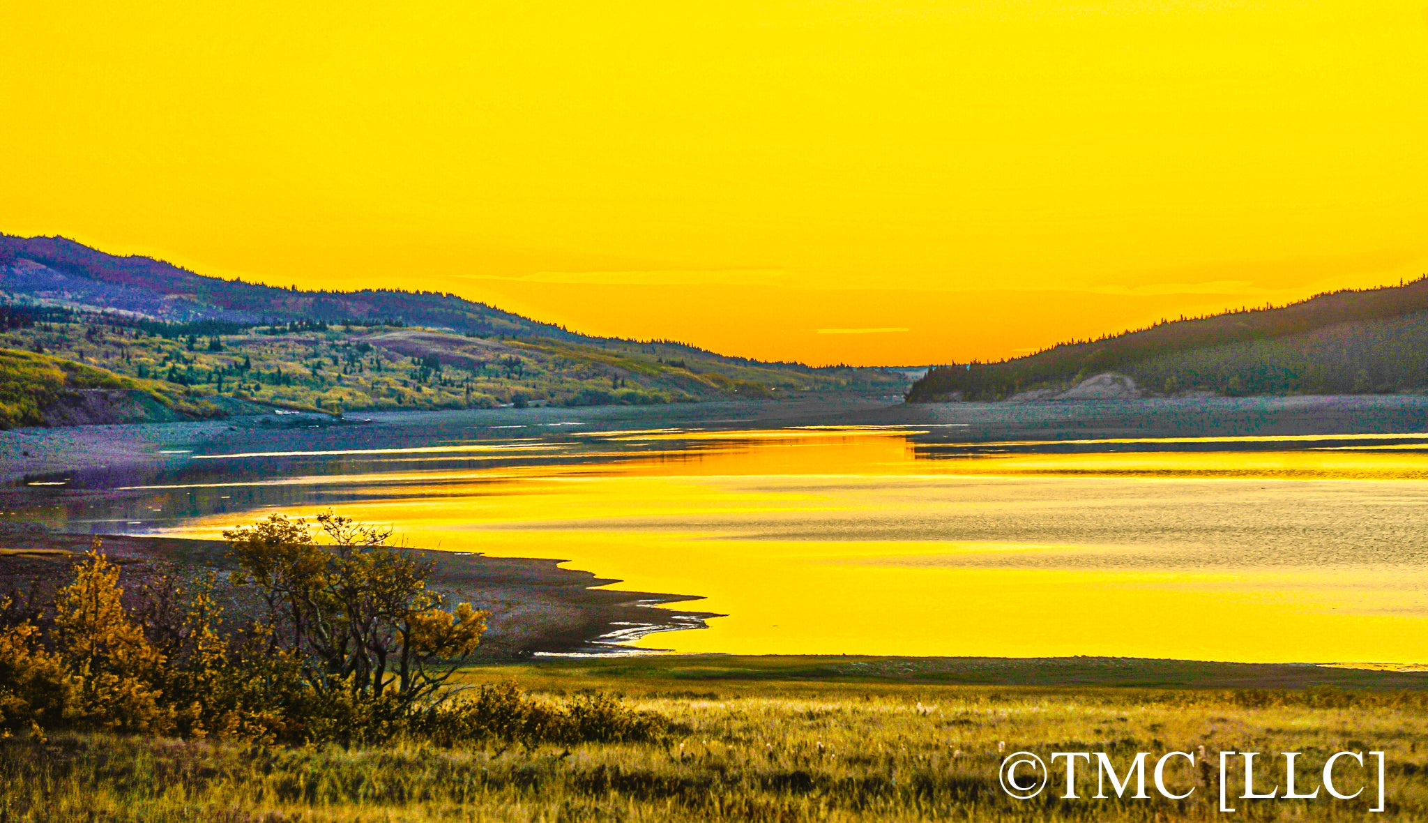 "Reflection at First-Light in Glacier National Park" [2017]