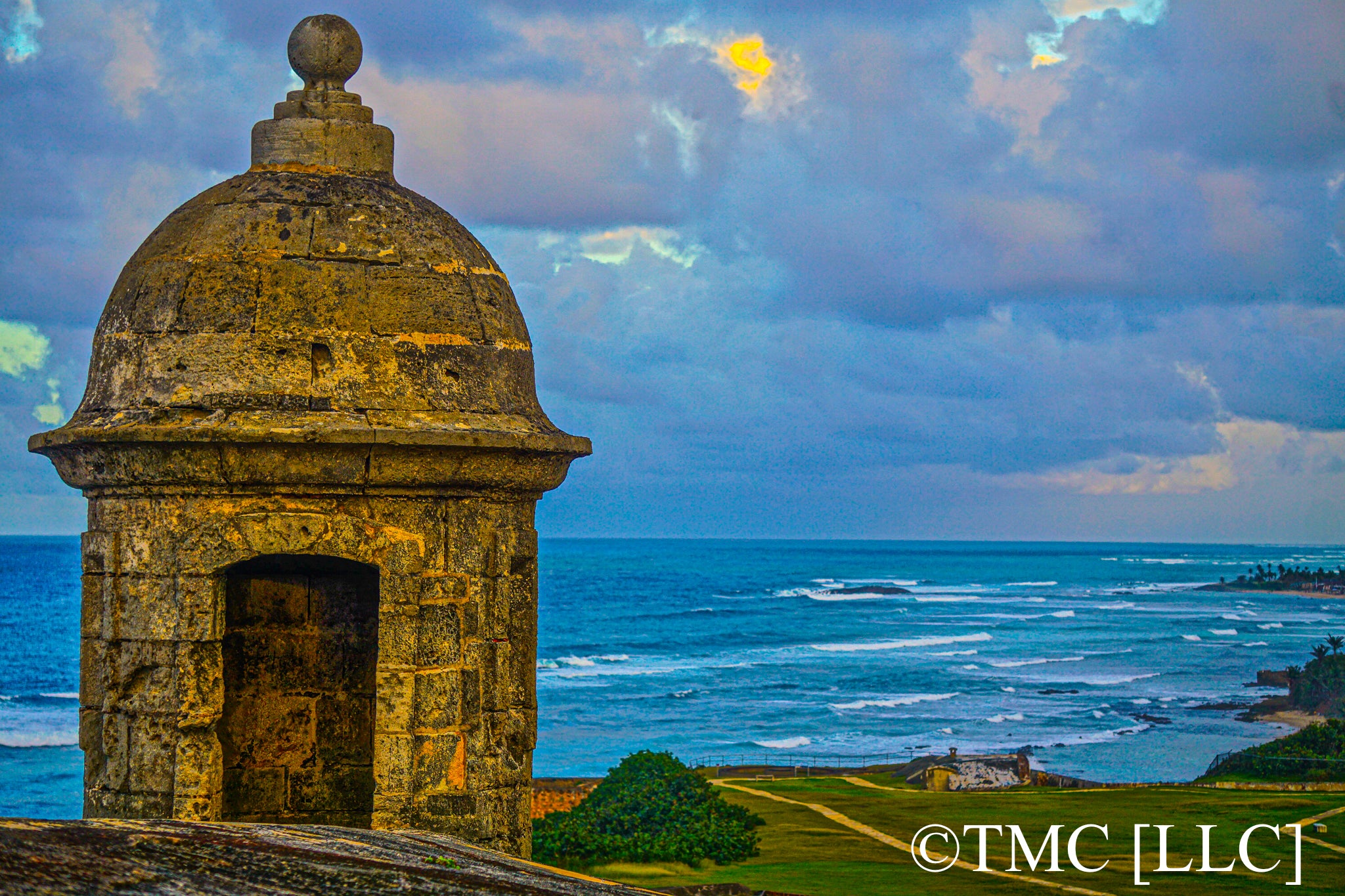Oceanview Sundown from Castillo San Cristobal, Puerto Rico